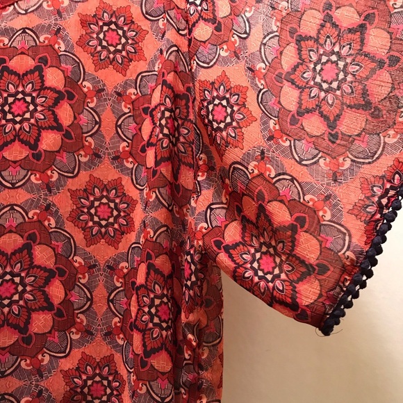 Mudd Multicolored Size XL Hi Low Cropped Shirt - Picture 8 of 8